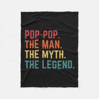 Pop Pop Man Myth Legend Daddy Grandpa Vatertag Fleecedecke