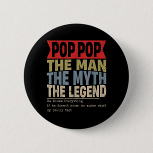 Pop Pop Retro Vatertag Button