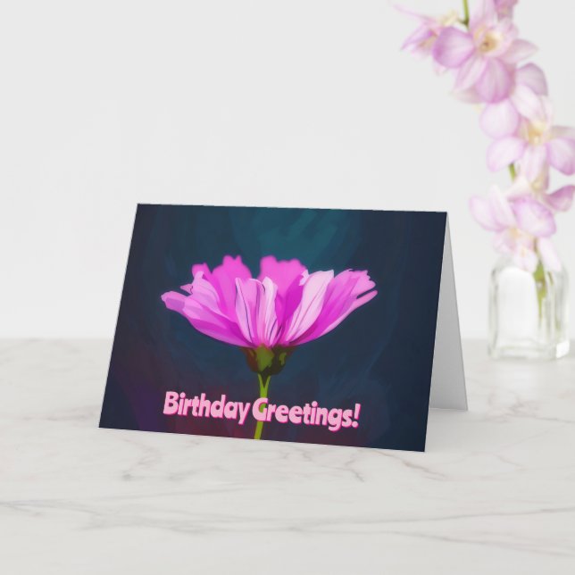 Pop Pop Rose Style Art Carte Anniversaire (Orchidée)