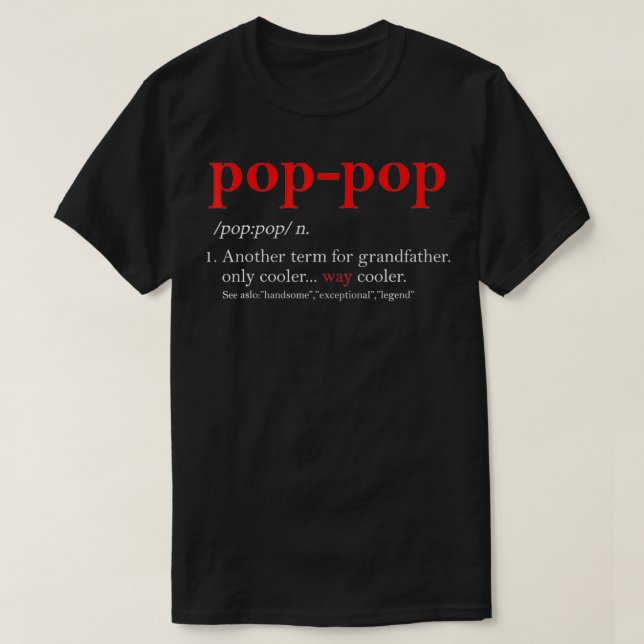 Pop Pop T-Shirt Opa Vatertag PopPop  (Design vorne)