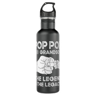 Pop Pop und Grandson das Vermächtnis und die Legen Edelstahlflasche