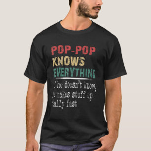 Pop Pop weiß alles Weihnachts Großoper Geschenk T-Shirt