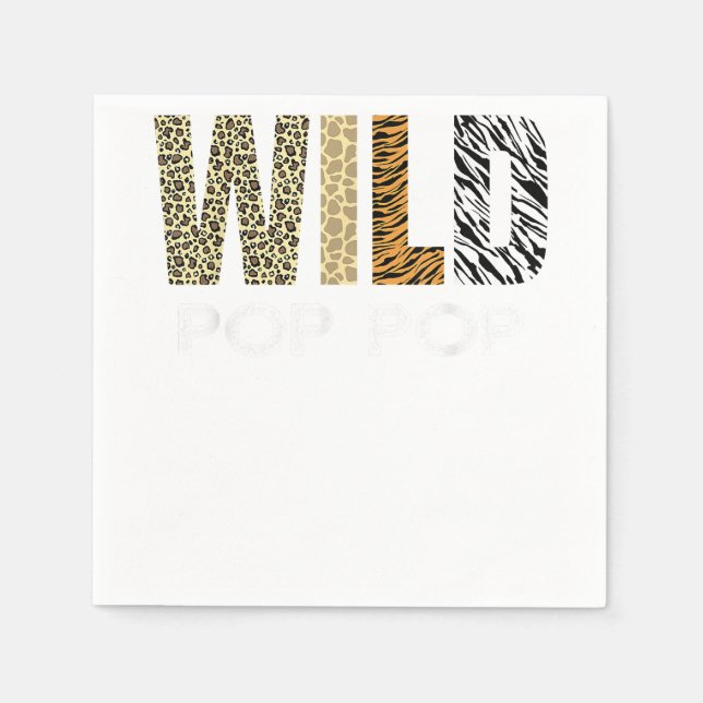 Pop Pop Wilder Zoo Birthday Safari Jungle Serviette (Vorderseite)