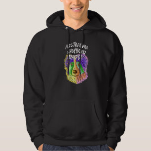 Pop Portrait Australian Shepherd Dog Vater Hoodie