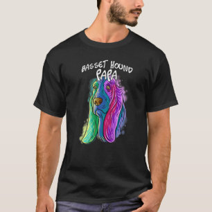 Pop Portrait Basset Hound Hund Vater Vater' T-Shirt