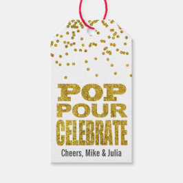 Pop Pour Celebrate Gold Imitate Glitzer Custom Win Geschenkanhänger