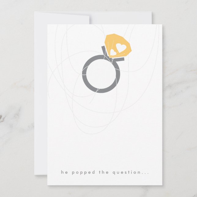 Pop Question Engagement Party Invitation (Devant)