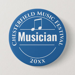 Pop Rock Klassik Musikfestival Musiker Abzeichen Button