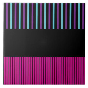 Pop - Rosa, Lila, blau und schwarz Fliese