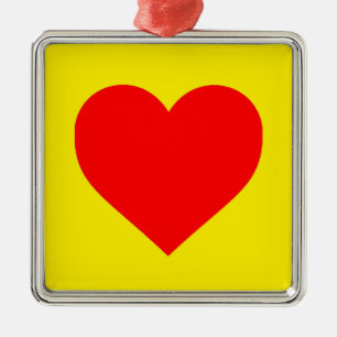 Pop Rotes Herz Ornament Aus Metall