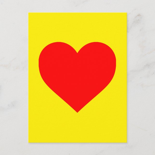 Pop Rotes Herz Postkarte (Vorderseite)