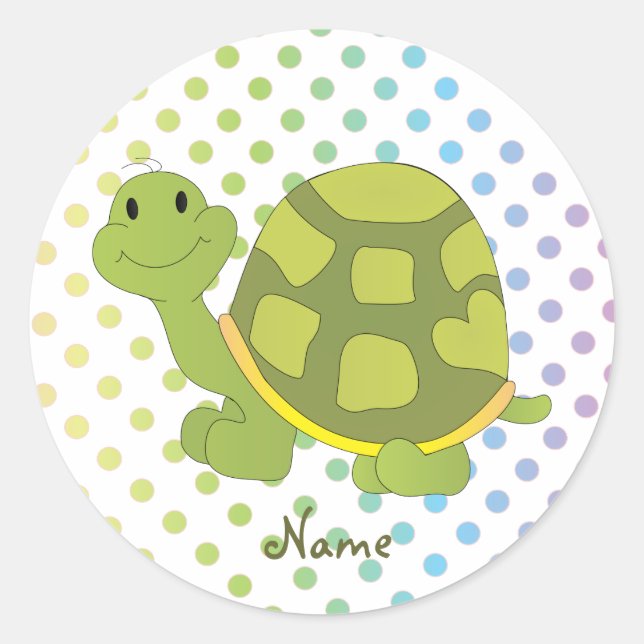 Pop Schildkrötensticker! Runder Aufkleber (Vorderseite)