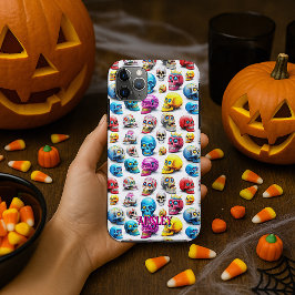 Pop Skulls Rosa Blau Gelb Case-Mate iPhone Hülle