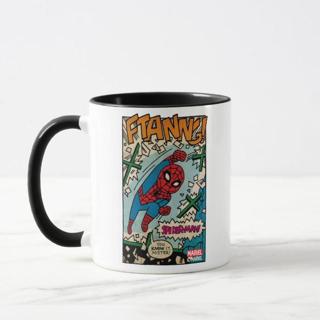 Pop Spider-Man Comic Strip Tasse (Links)