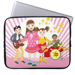 Pop star girl birthday party laptopschutzhülle