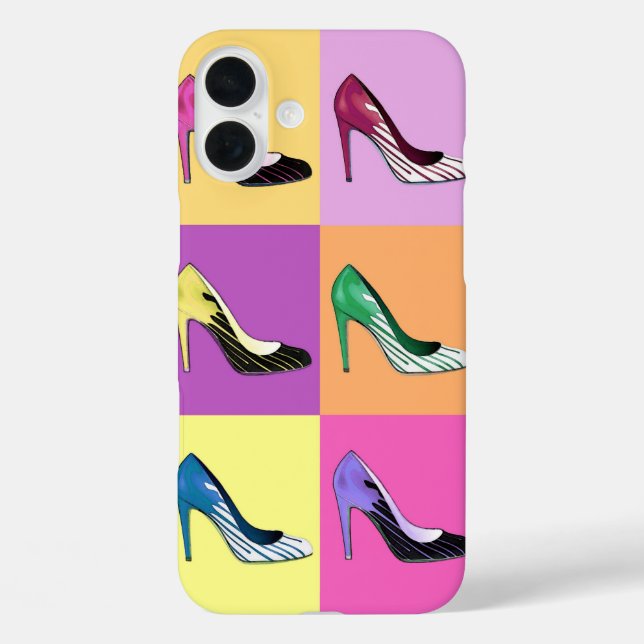 Pop Stiletto Pumps / Schuhe / High Heels iPhone 16 Plus Hülle (Rückseite)