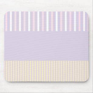 Pop - Streifen in Pastellfarben - Rosa, Gelb und L Mousepad