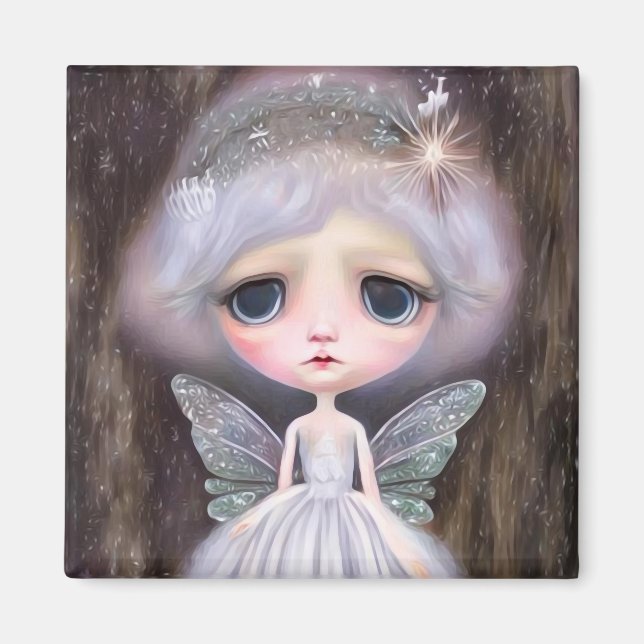 Pop Surrealismus Vintag Sad Fairy Doll Magnet (Vorne)