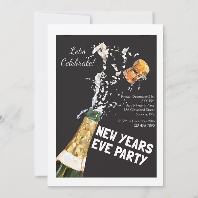 Pop the Cork on New Year's Eve Invitation (Devant)