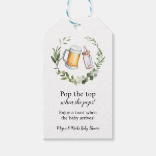 Pop the Top, wenn sie Pop Baby Dusche Geschenkanhänger