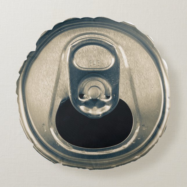 Pop Top Soda Bière Can Round Coussin (Devant)
