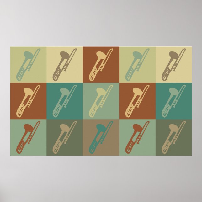 Pop Trombone Art Poster (Vorne)