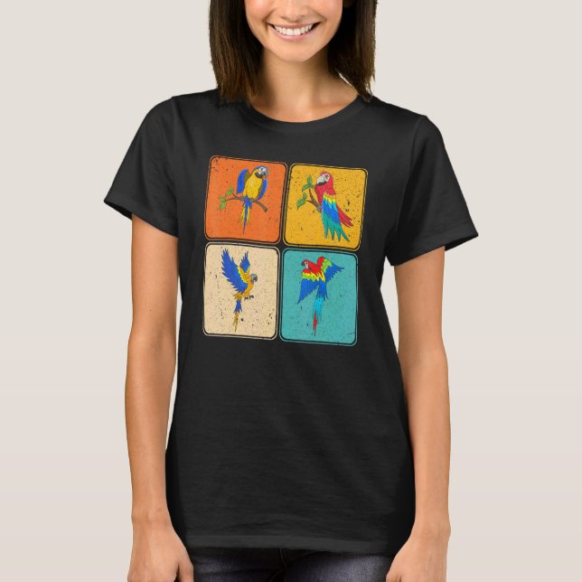 Pop Tropical Bird Jungle Animal Exotic Macaw Parro T-Shirt (Vorderseite)