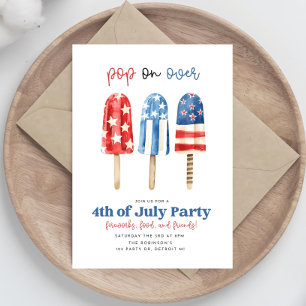 Pop über 4. Juli Party Einladung, unabhängig Einladung