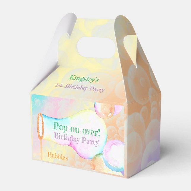 Pop über Kindergeburtstag Party Geschenkschachtel (Vorderseite)