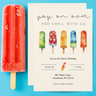 Pop über Popsicle Custom Birthday Einladung