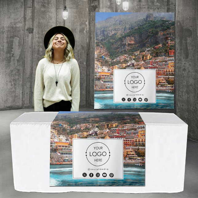 Pop Up Shop Table Runner Banner Logo Travel Foto Wandteppich (Pop Up Shop Table Runner Banner Logo Travel Photo Tapestry)