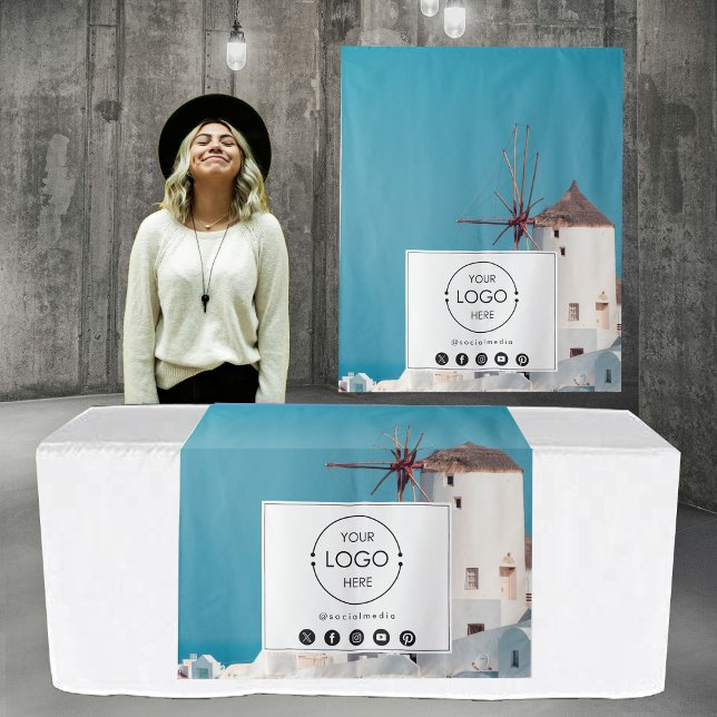 Pop Up Shop Table Runner Banner Logo Travel Foto Wandteppich (Pop Up Shop Table Runner Banner Logo Travel Photo Tapestry)