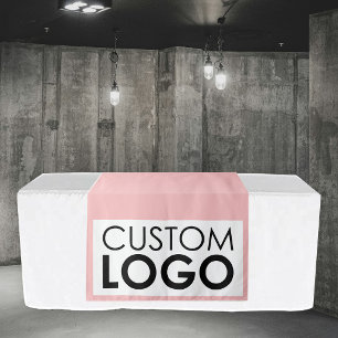 Pop-Up-Shop-Tischläufer-Banner großes Logo Rosa Wandteppich