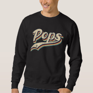 Pop Vintag Retro 70er Jahre Stil Vater's Day Gr Sweatshirt