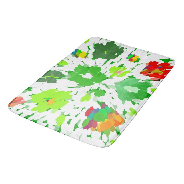 Pop Wasserfarbe Kunst Badematte (Schrägansicht)