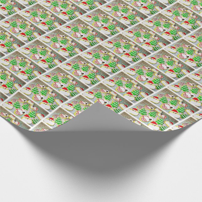 Pop Weihnachtskekse Geschenkpapier (Ecke)