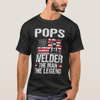 Pop Welden Mann der Legende Retro US-Flagge T-Shirt