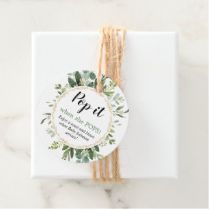 Pop, wenn sie Eucalyptus champagne Baby Pop Geschenkanhänger