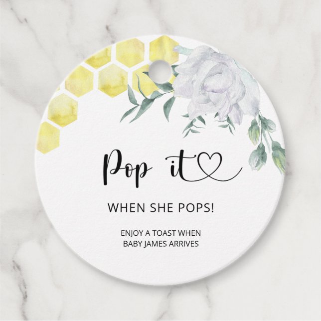 Pop, wenn sie Pop Geschenkanhänger (Vorderseite)