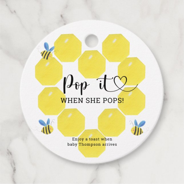 Pop, wenn sie Pop Geschenkanhänger (Vorderseite)