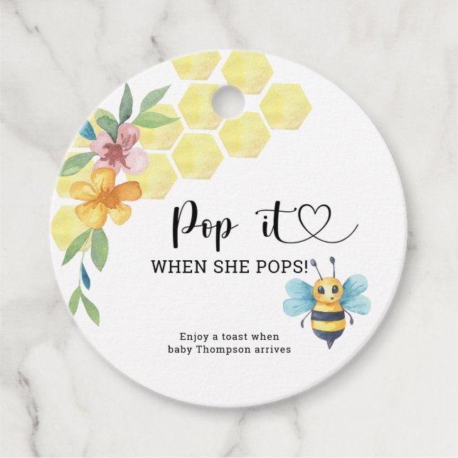 Pop, wenn sie Pop Geschenkanhänger (Vorderseite)