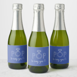 Pop zu sagen ja Diamantring blau Sparkling Wein la