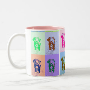 PopArt Dogge Welpe Zweifarbige Tasse