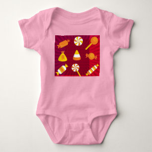 PopArt Halloween Candy Baby Strampler