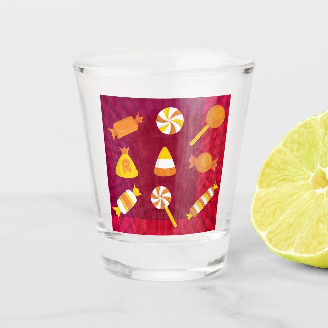 PopArt Halloween Candy Schnapsglas (Vorderseite)