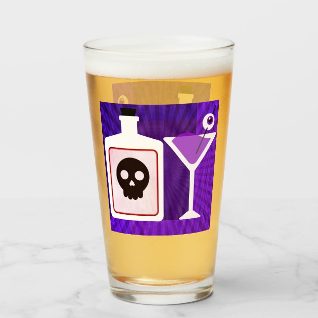 PopArt Halloween-Cocktail Glas (Vorne (Gefüllt))