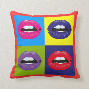 popart Kissen "mouthes "