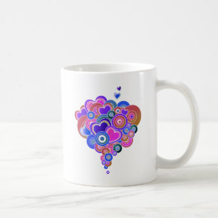 PopArt Lila Hearts Kaffeetasse