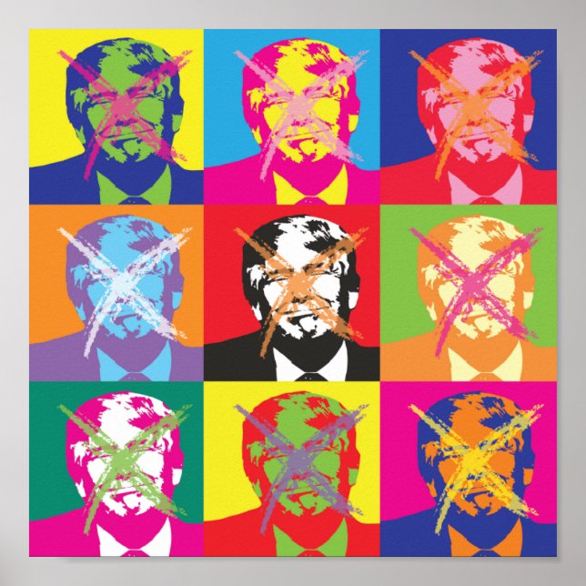 Popart Trump Impeachment Party Poster (Vorne)