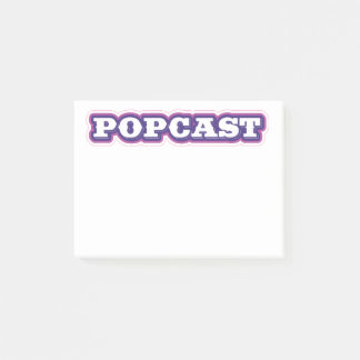 POPCAST-Nachhinweise Post-it Klebezettel
